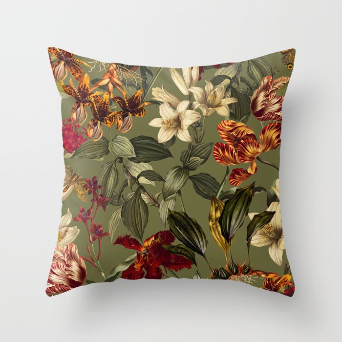 Flower Garden Serenade II Throw Pillow Gallery Image 6