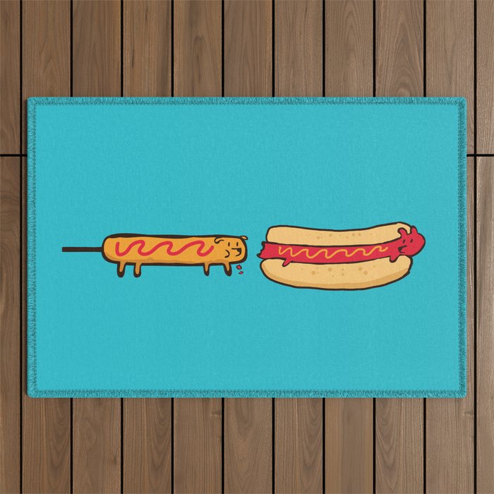 Dog Eat Dog World Outdoor Rug Gallery Image 1