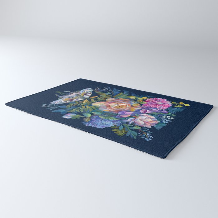 Moth Flower Bouquet Rug Gallery Image 3