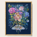 Moth Flower Bouquet Serving Tray Gallery Image 1