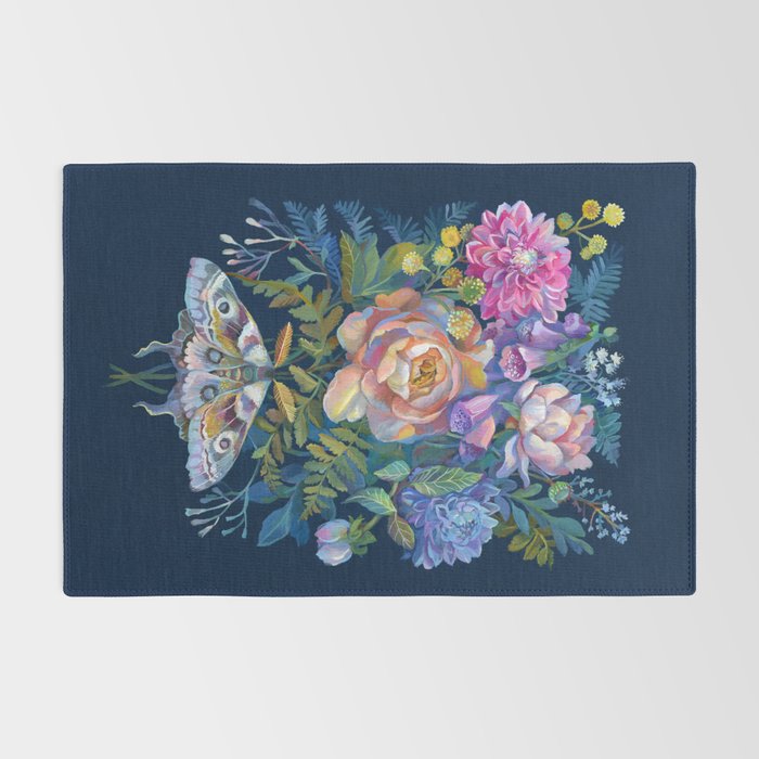 Moth Flower Bouquet Rug Gallery Image 2