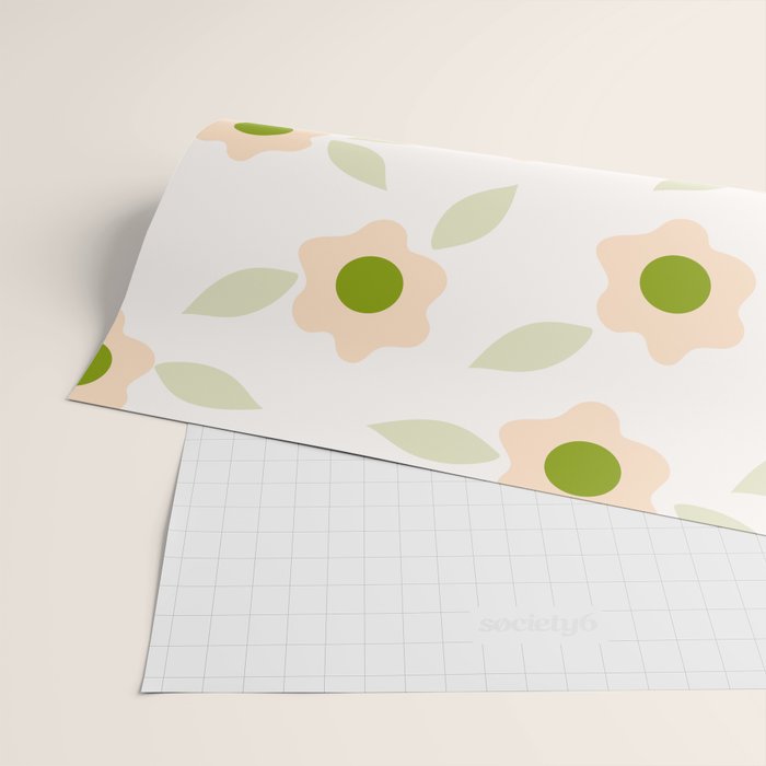 Pink daisy flower pattern Wrapping Paper Gallery Image 2