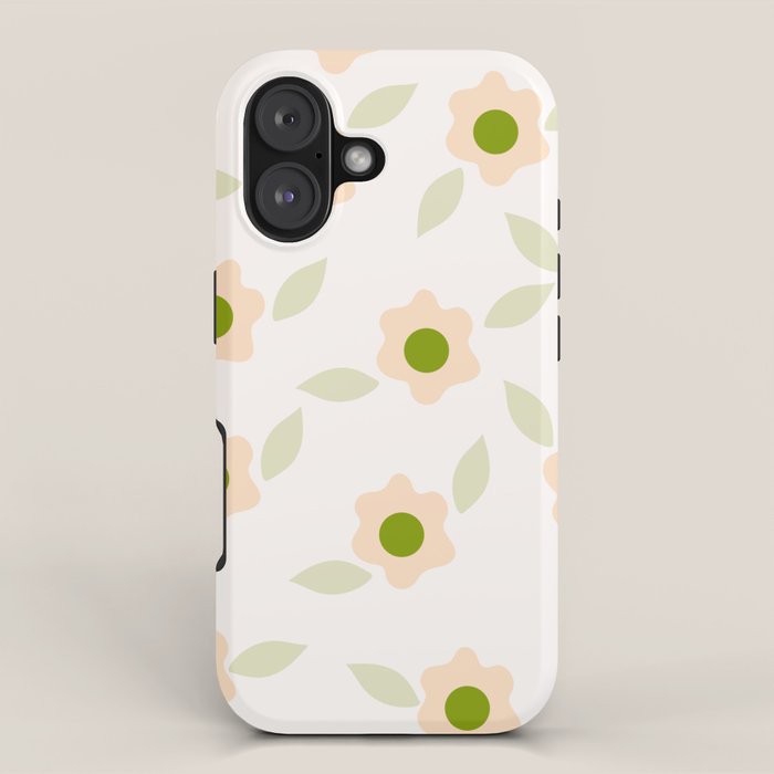 Pink daisy flower pattern iPhone Case Gallery Image 1