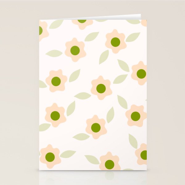 Pink daisy flower pattern Stationery Card Gallery Image 1