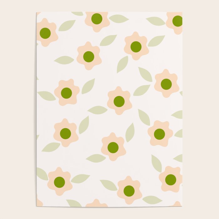 Pink daisy flower pattern Poster Gallery Image 4