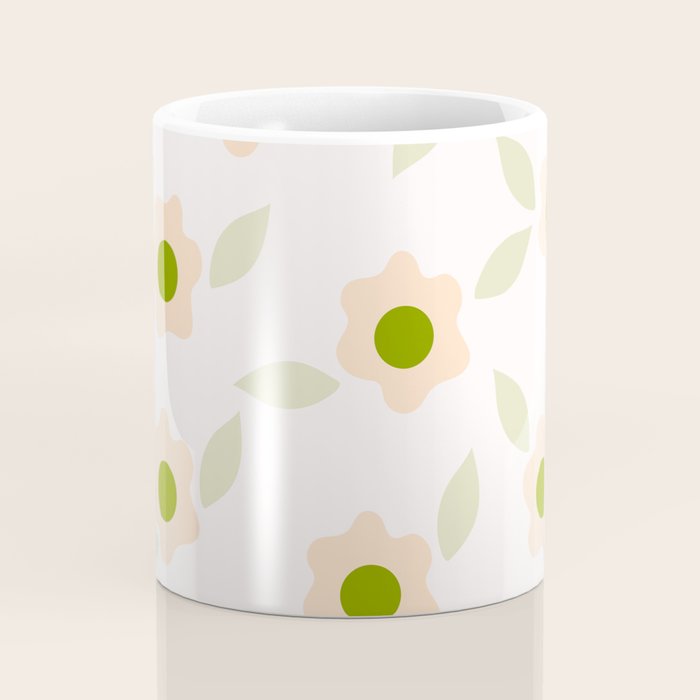 Pink daisy flower pattern Coffee Mug Gallery Image 4