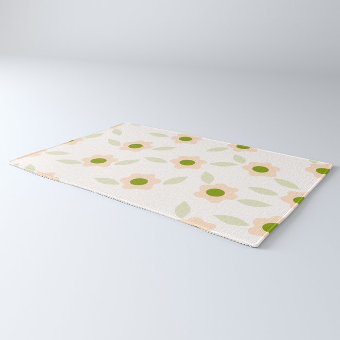 Pink daisy flower pattern Rug Gallery Image 3