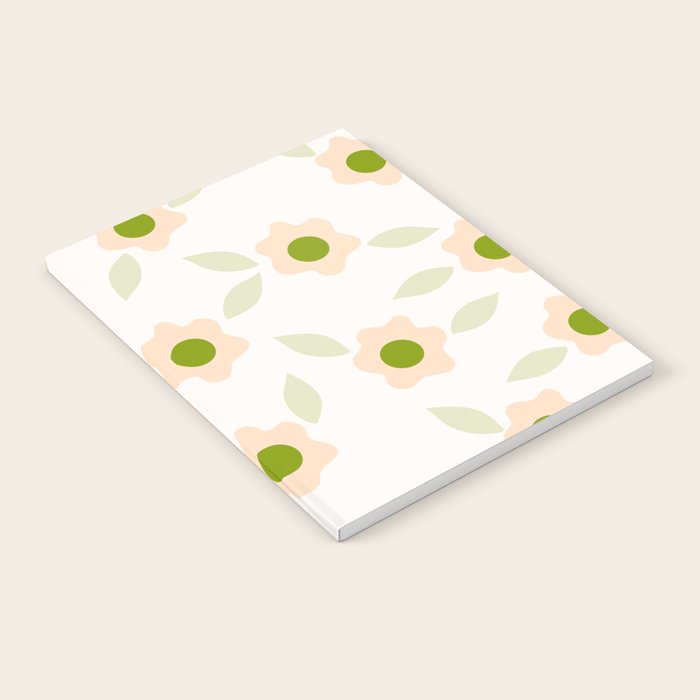 Pink daisy flower pattern Notebook Gallery Image 1