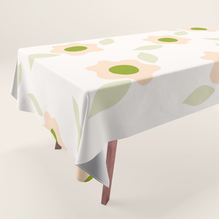 Pink daisy flower pattern Tablecloth Gallery Image 1