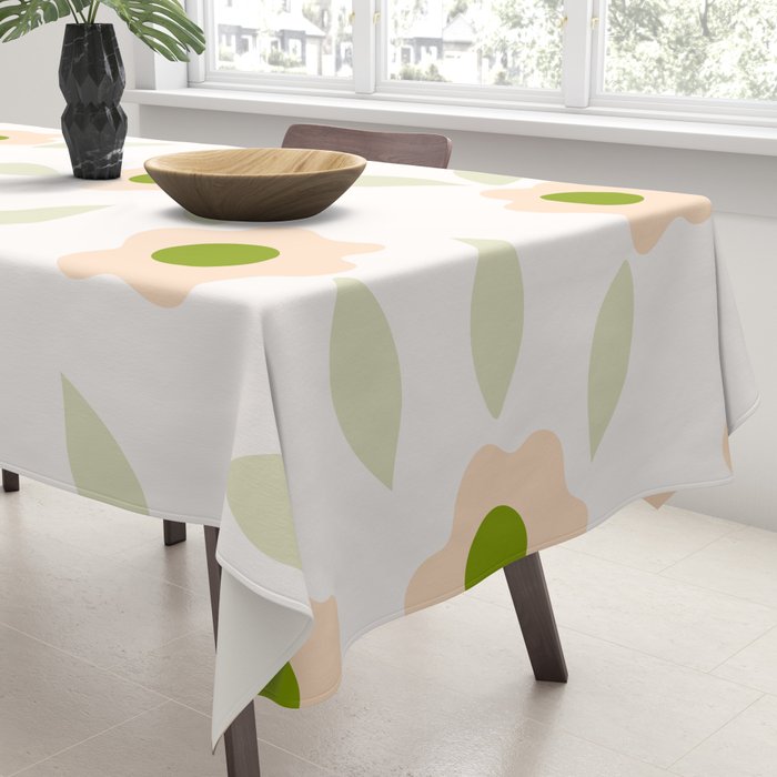 Pink daisy flower pattern Tablecloth Gallery Image 3