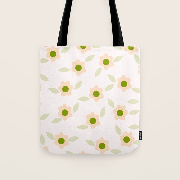 Pink daisy flower pattern Tote Bag Gallery Image 1