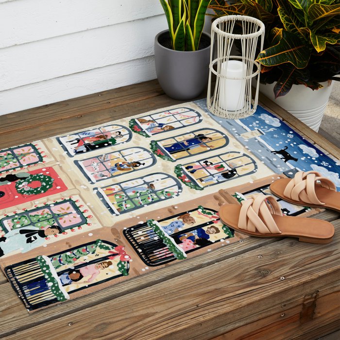 Holiday Apartment Windows Outdoor Rug Gallery Image 2