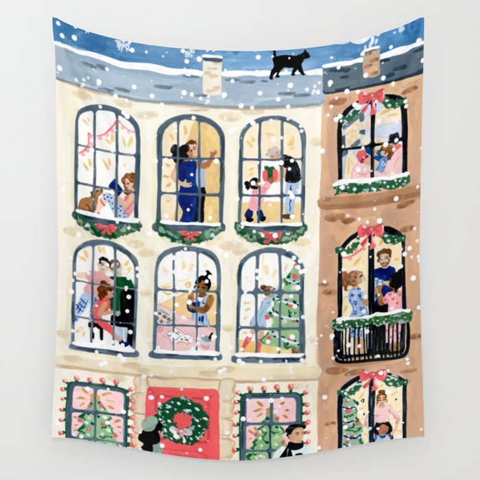 Holiday Apartment Windows Wall Tapestry Gallery Image 4