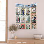 Holiday Apartment Windows Wall Tapestry Gallery Image 2