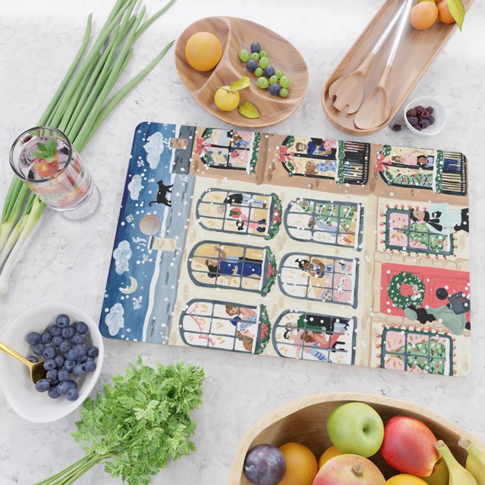 Holiday Apartment Windows Cutting Board Gallery Image 2