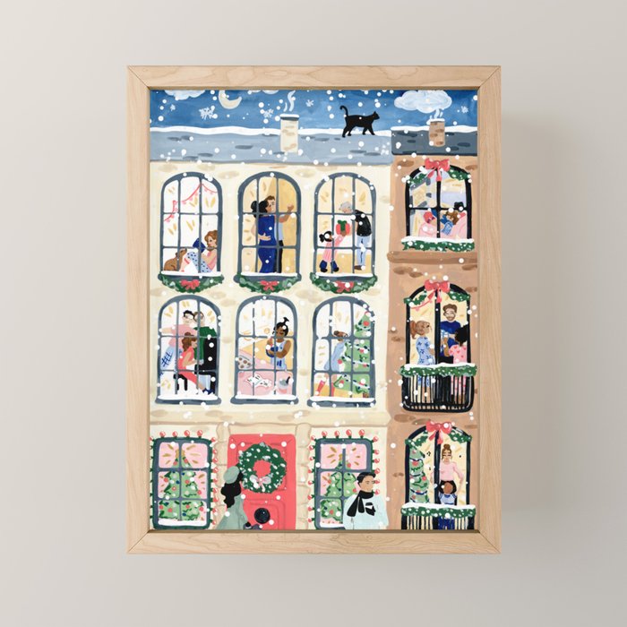 Holiday Apartment Windows Mini Art Print Gallery Image 1