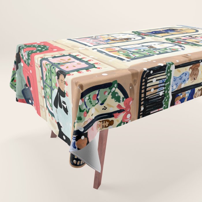 Holiday Apartment Windows Tablecloth Gallery Image 1