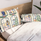 Holiday Apartment Windows Pillow Sham Gallery Image 2