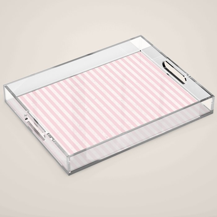 Pink Stripes Acrylic Tray Gallery Image 1