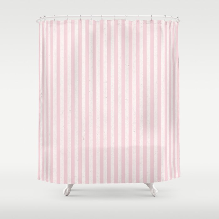 Pink Stripes Shower Curtain
