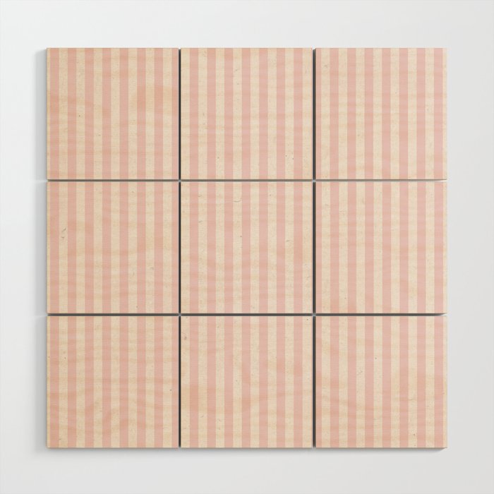 Pink Stripes Wood Wall Art Gallery Image 1
