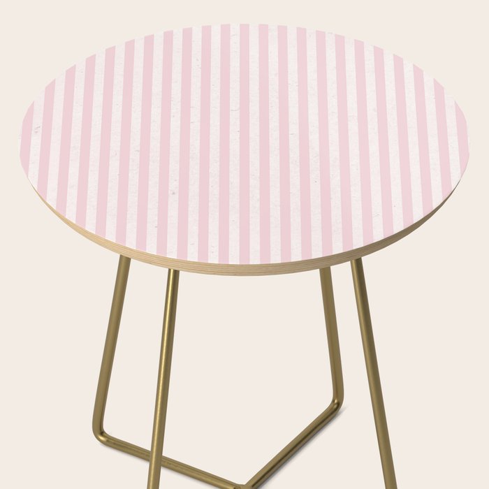Pink Stripes Side Table Gallery Image 2
