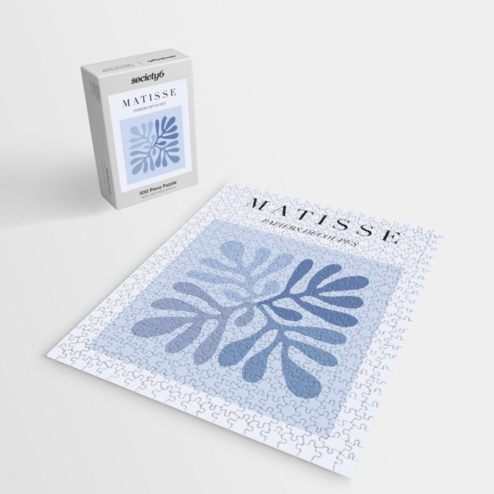 Blue Matisse Exhibition Poster - Light Blue Henri Matisse Cut Outs Vintage Poster Matisse Jigsaw Puzzle Gallery Image 2