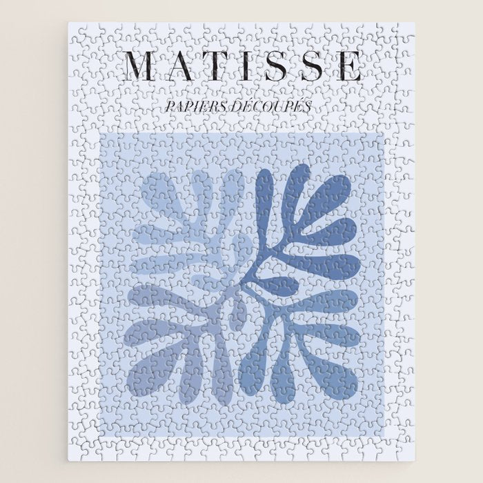 Blue Matisse Exhibition Poster - Light Blue Henri Matisse Cut Outs Vintage Poster Matisse Jigsaw Puzzle Gallery Image 1