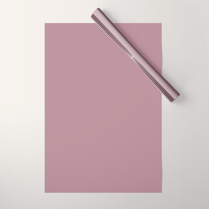 Solid Dusty Mauve Wrapping Paper Gallery Image 1