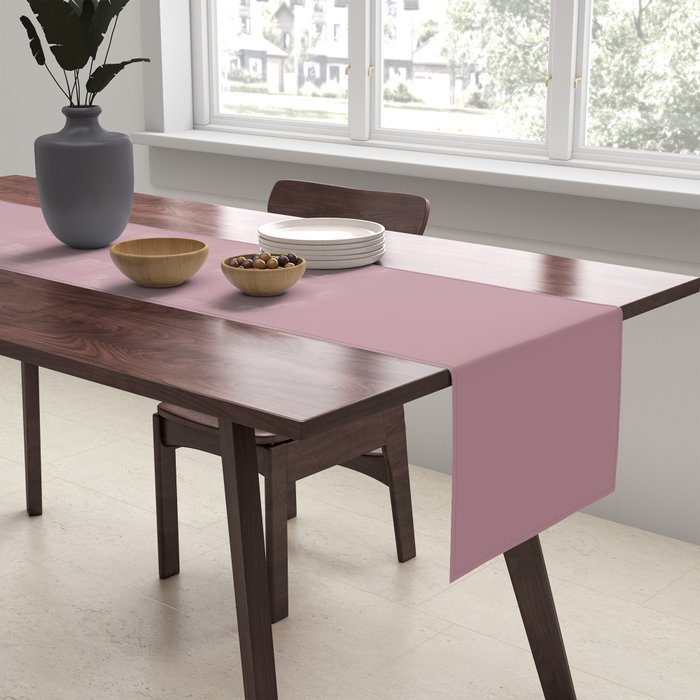 Solid Dusty Mauve Table Runner Gallery Image 2