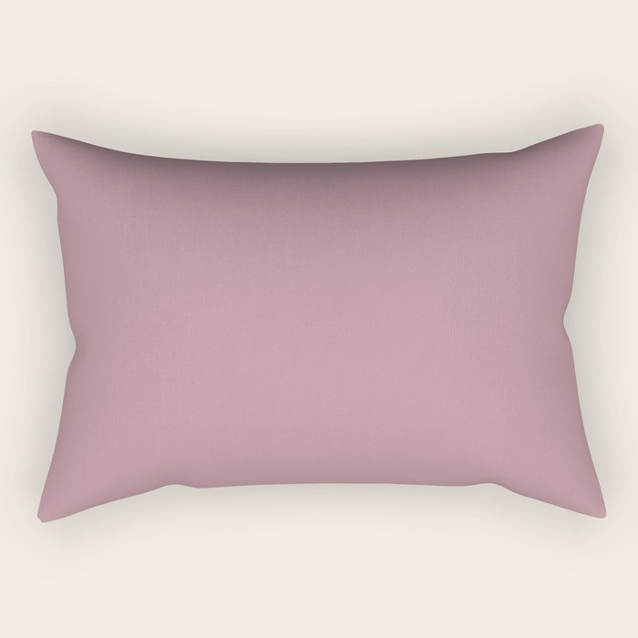 Solid Dusty Mauve Rectangular Pillow Gallery Image 2