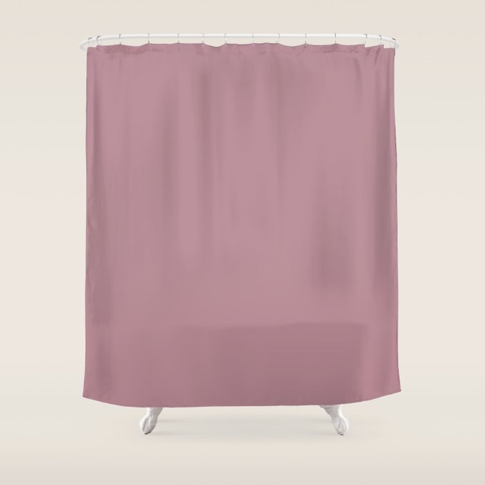 Solid Dusty Mauve Shower Curtain Gallery Image 1