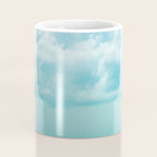 Teal Turquoise Blue Monochromatic Fluffy Cloud Over Caribbean Sea Coffee Mug Gallery Image 4