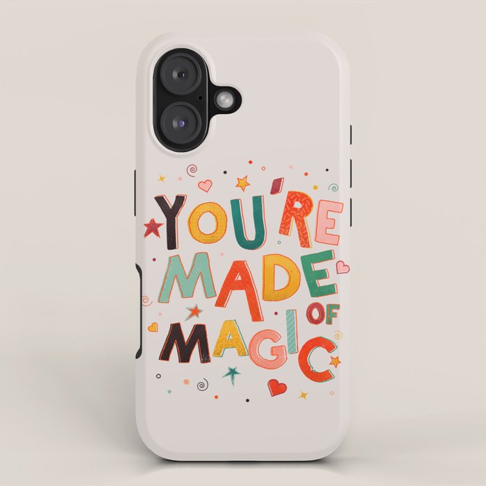 You Are Made Of Magic - colorful letters iPhone Case Gallery Image 1