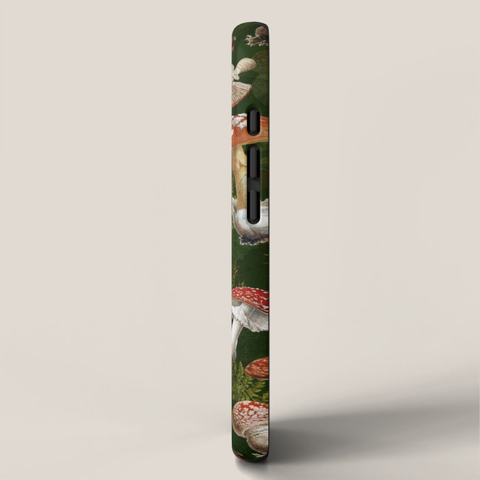 Vintage Dark Night Green Mushroom Forest iPhone Case Gallery Image 2