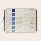 Blues by Patrick Syme from "Wernerâs Nomenclature of Colours" (1821) Laptop Sleeve Gallery Image 1