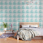Soft Turquoise Palm Leaves Dream - Cali Summer Vibes #1 #tropical #decor #art #society6 Wallpaper Gallery Image 3
