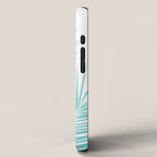 Soft Turquoise Palm Leaves Dream - Cali Summer Vibes #1 #tropical #decor #art #society6 iPhone Case Gallery Image 2