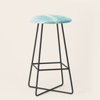 Soft Turquoise Palm Leaves Dream - Cali Summer Vibes #1 #tropical #decor #art #society6 Stool Gallery Image 1