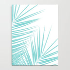 Soft Turquoise Palm Leaves Dream - Cali Summer Vibes #1 #tropical #decor #art #society6 Notebook Gallery Image 4