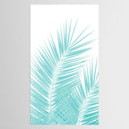 Soft Turquoise Palm Leaves Dream - Cali Summer Vibes #1 #tropical #decor #art #society6 Tablecloth Gallery Image 2