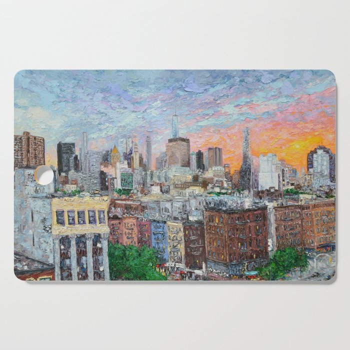 Sunset on Empire City Cutting Board Gallery Image 1