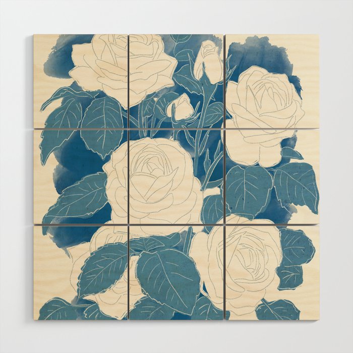 White Roses 7 Wood Wall Art Gallery Image 1