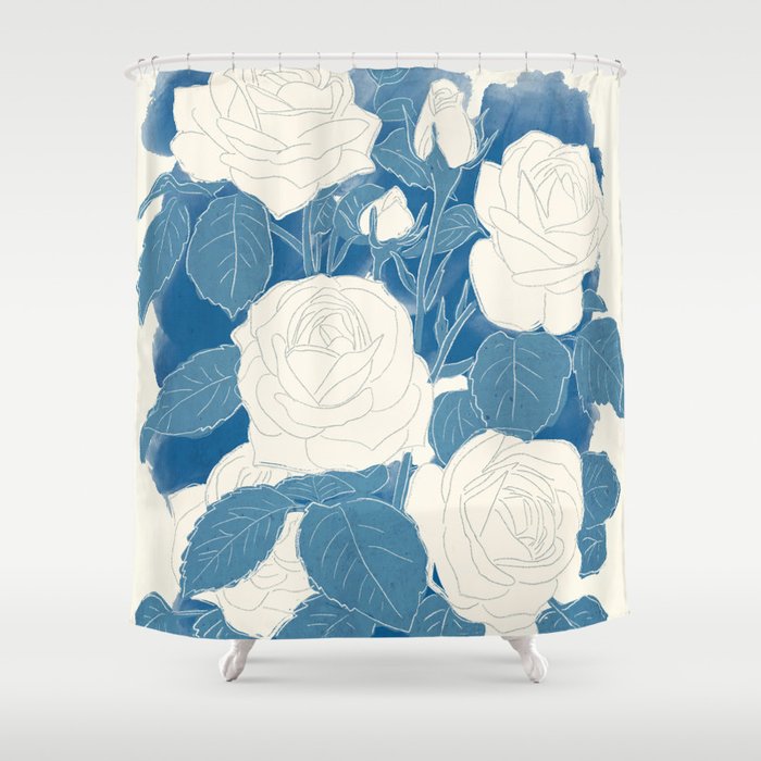 White Roses 7 Shower Curtain Gallery Image 1