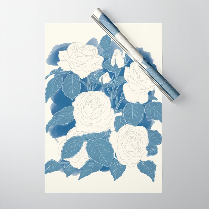 White Roses 7 Wrapping Paper Gallery Image 1