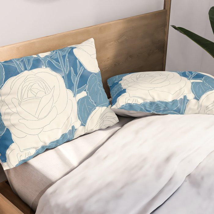 White Roses 7 Pillow Sham Gallery Image 2