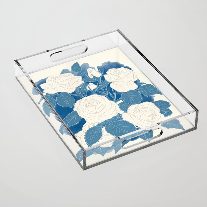 White Roses 7 Acrylic Tray Gallery Image 1