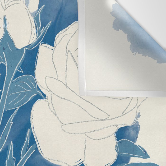 White Roses 7 Wall Tapestry Gallery Image 3