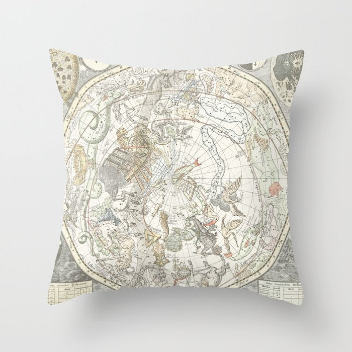 Star map of the Southern Starry Sky Throw Pillow Gallery Image 6