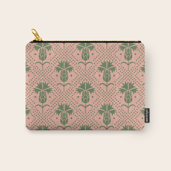 Bachelor Button Boutonniere Peach Green Carry All Pouch Gallery Image 1